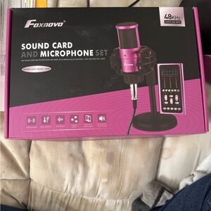 Foxnovo Purple Sound Card and Microphone Set